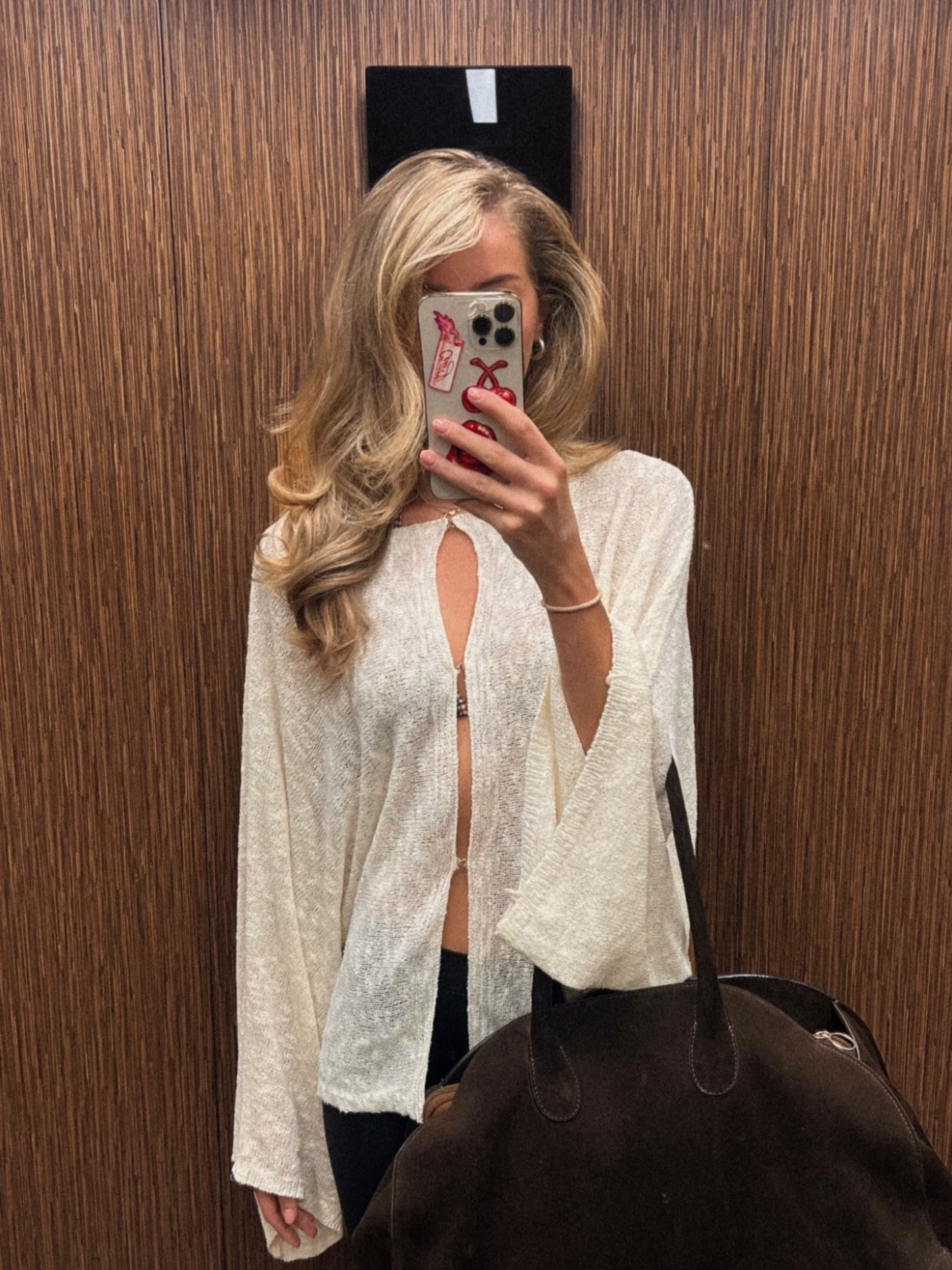 Cloud Knitted Open Style Cardigan Cream