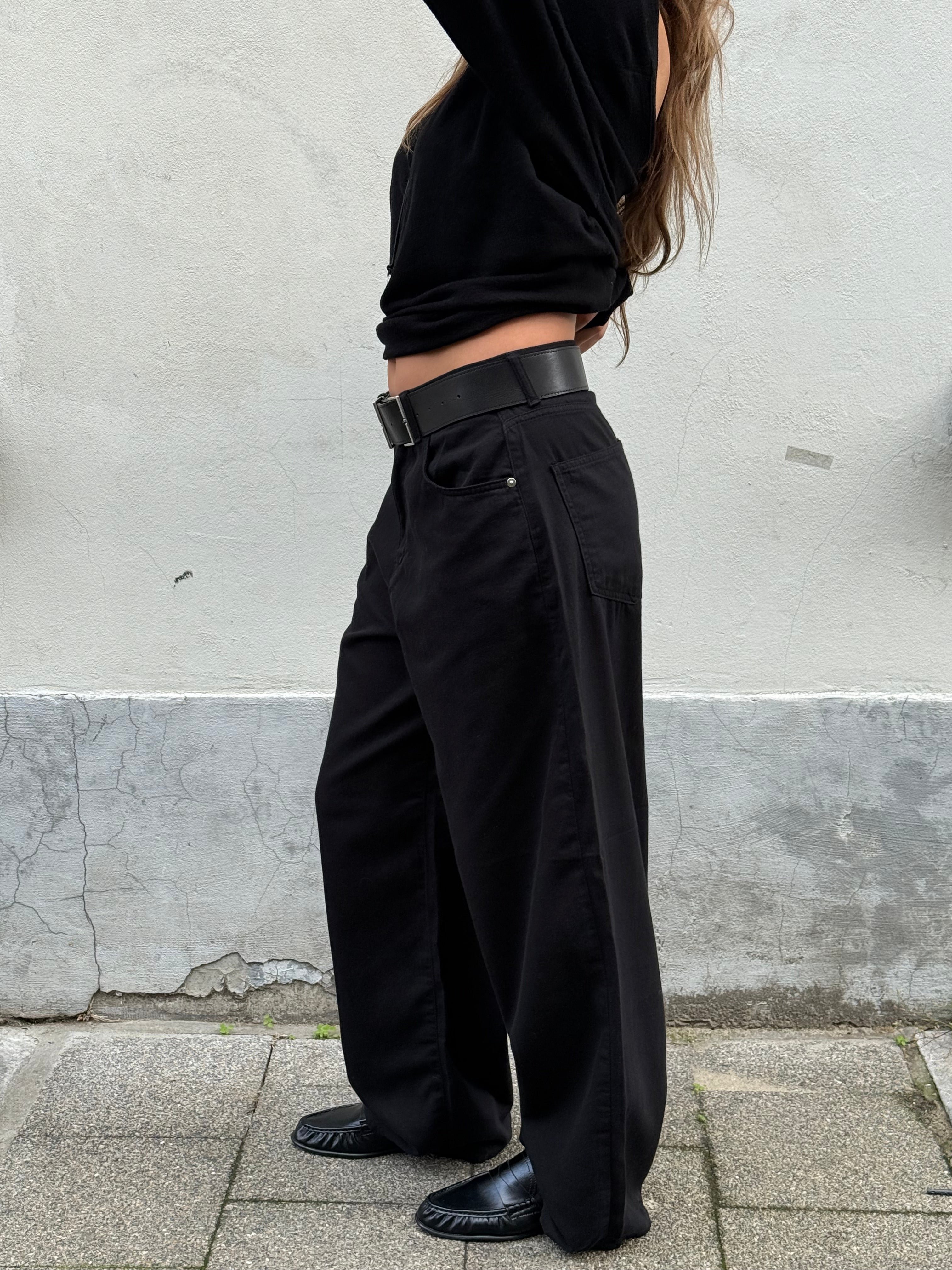 Baggy Wide Leg Pants Black
