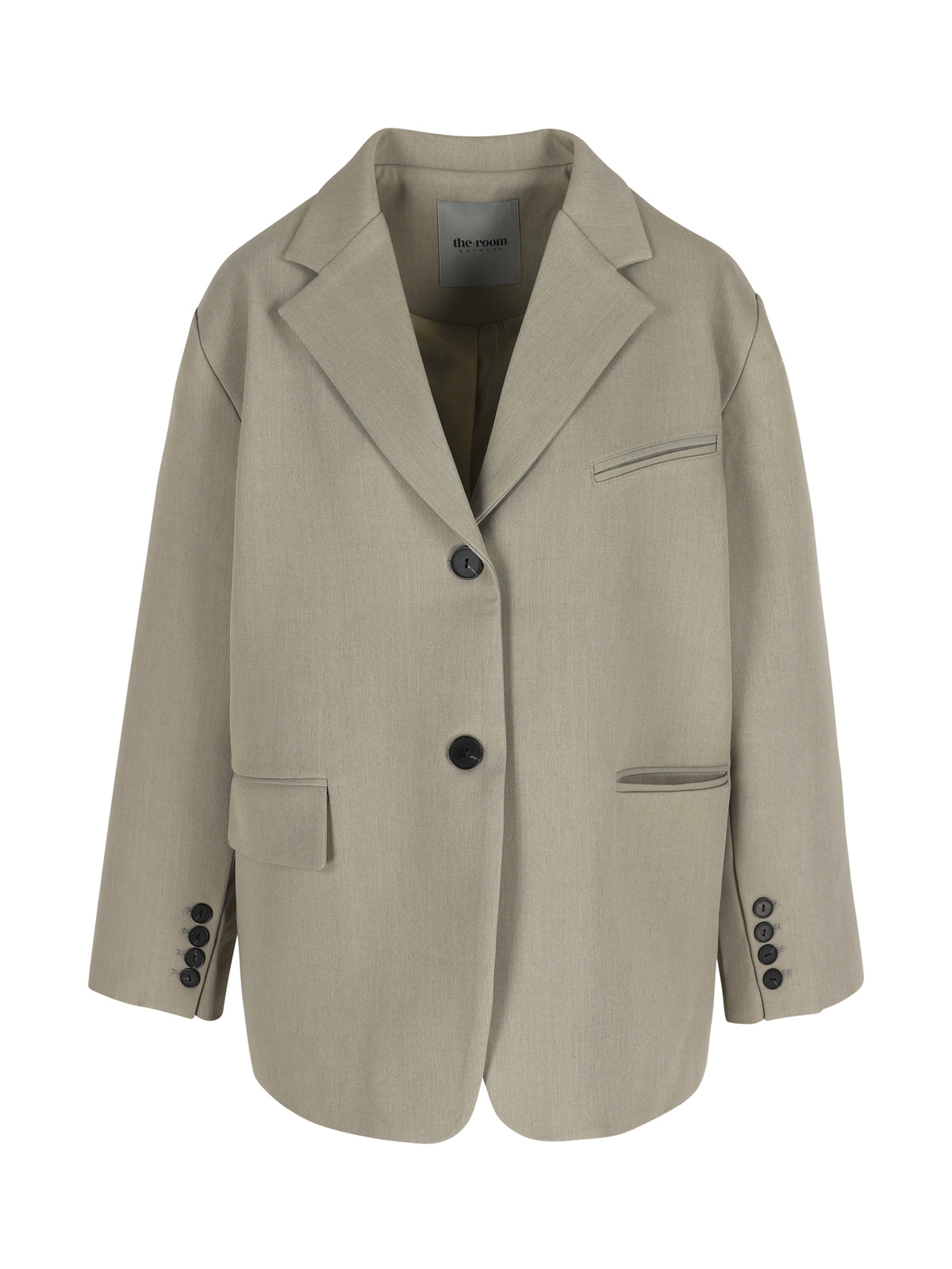 Oversized Checked Blazer Latte