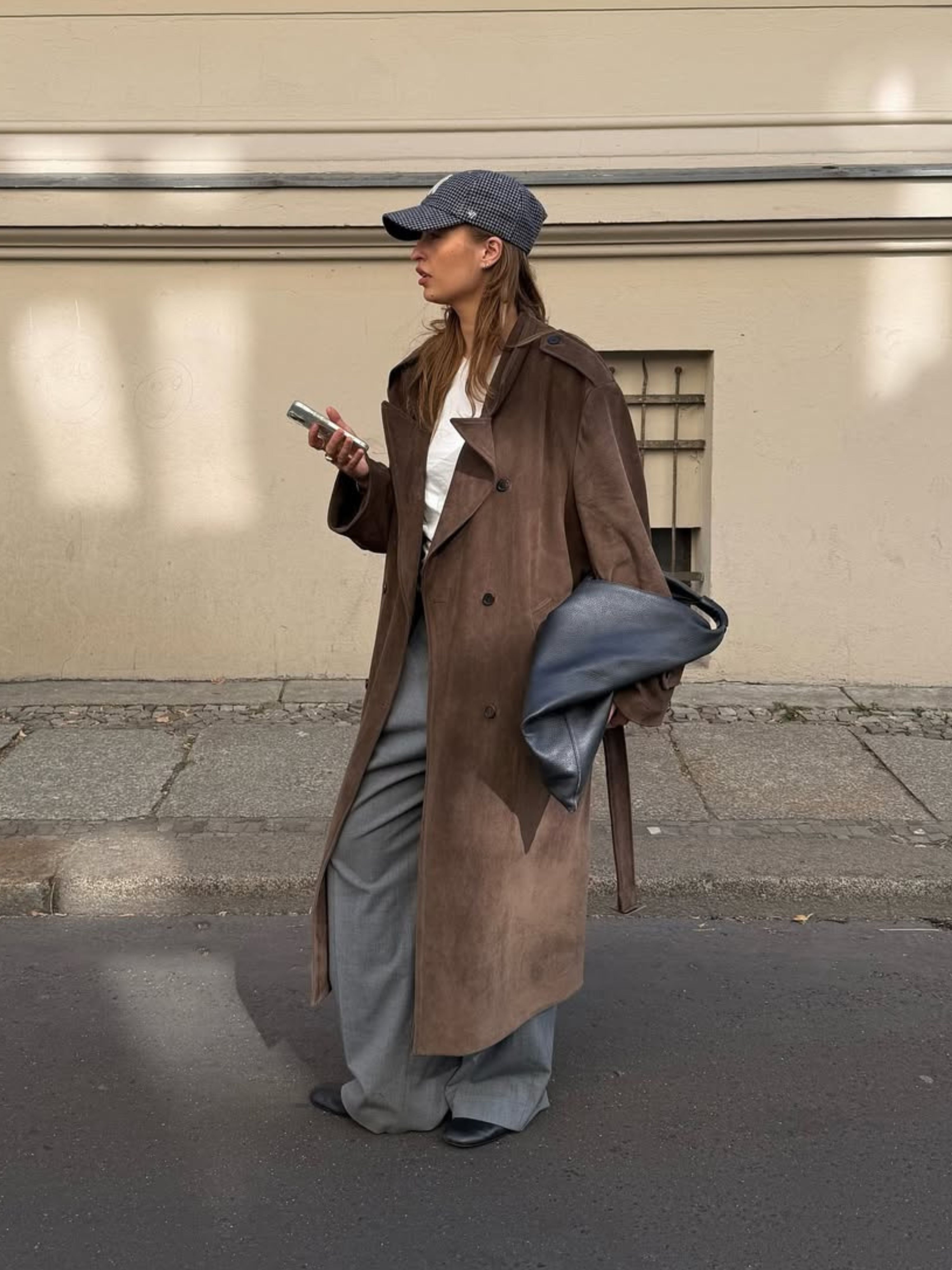 Trenchcoat Suede Dark Brown