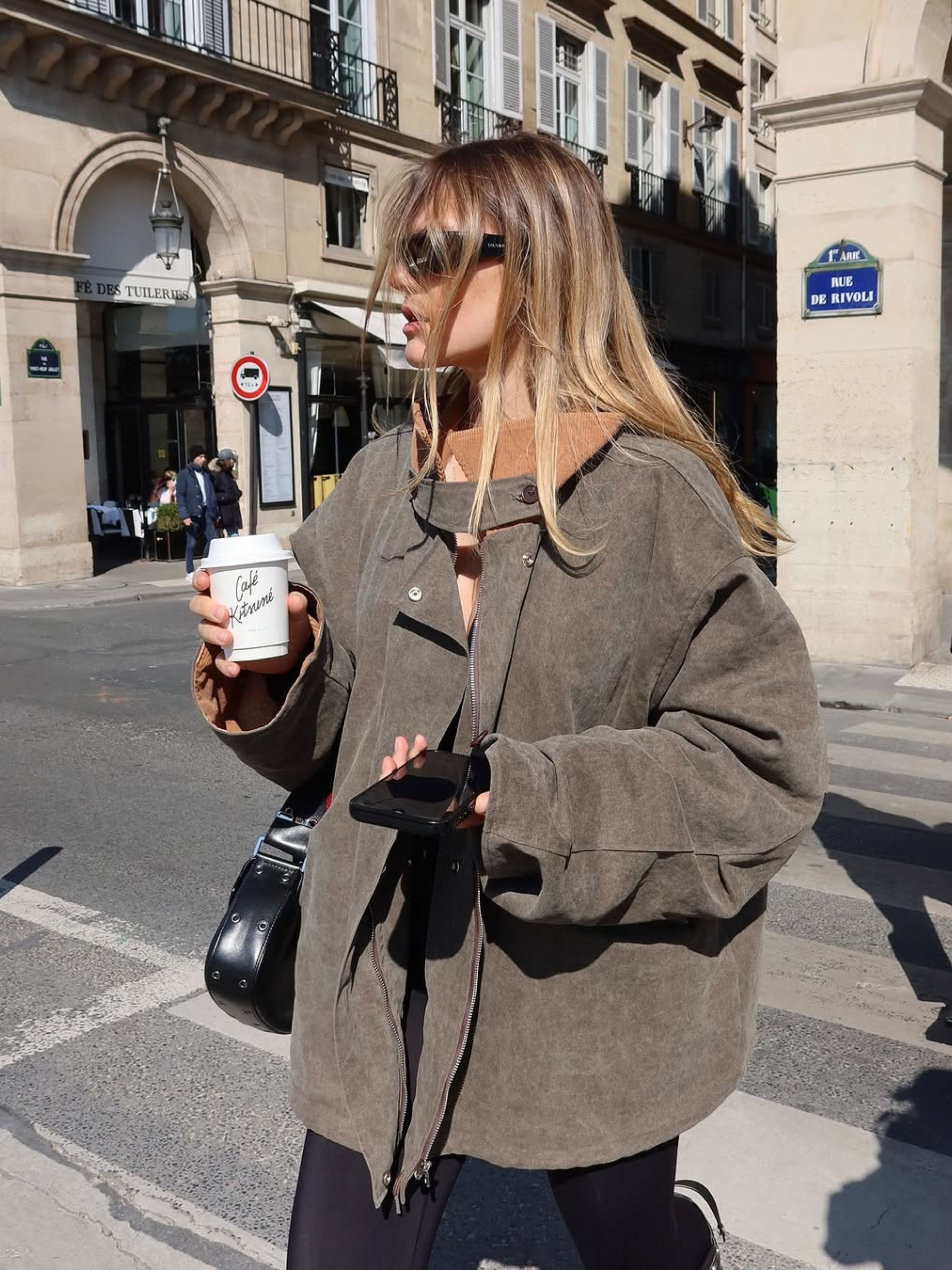 Contrast Collar Oversized Workwear Jacket