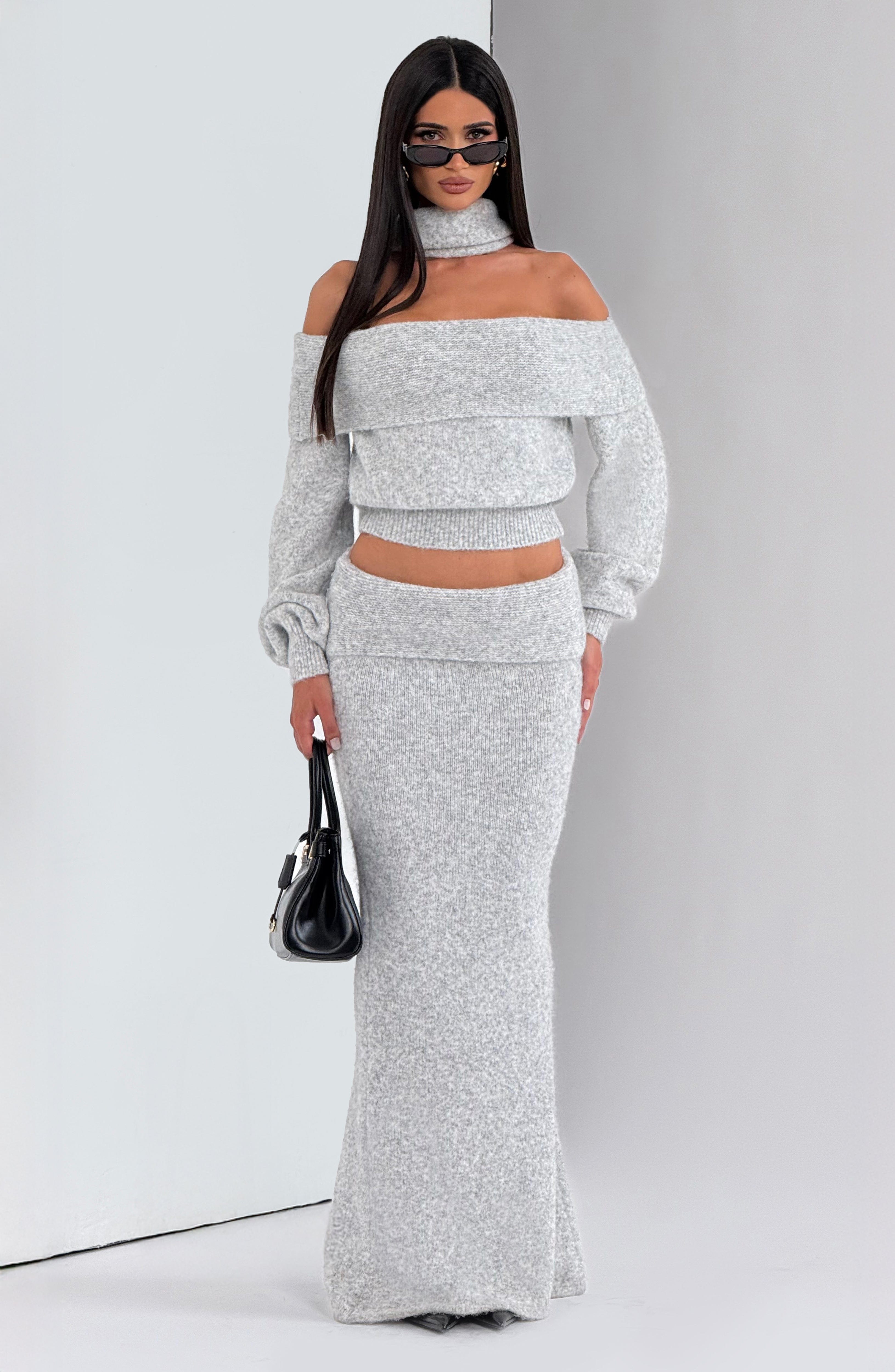 Andie Top - Light Grey Marl