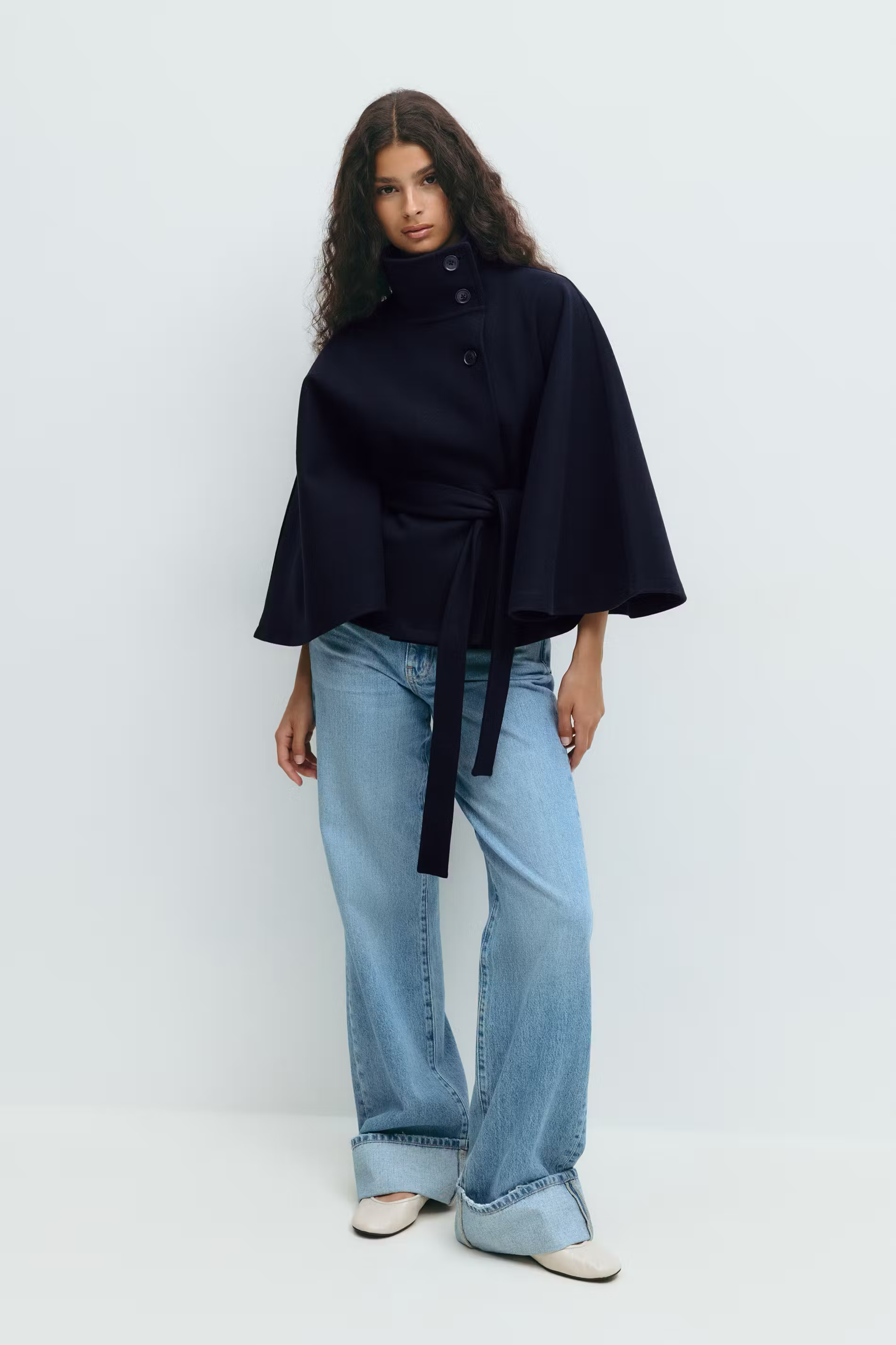 CELINNEA | Belt Cape Jacket